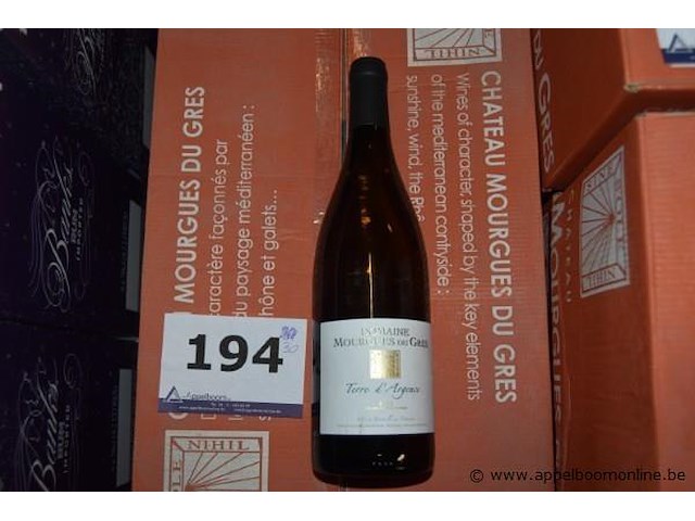 30x fles witte wijn, domaine mourgue du gres, terre d'argence blanc 2012, 750ml - afbeelding 1 van  4