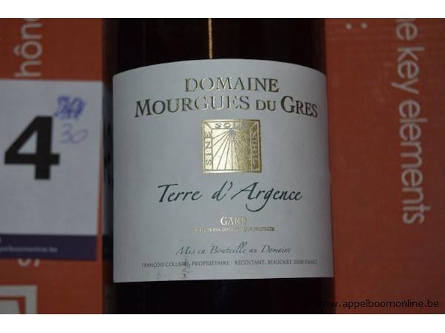 30x fles witte wijn, domaine mourgue du gres, terre d'argence blanc 2012, 750ml - afbeelding 2 van  4