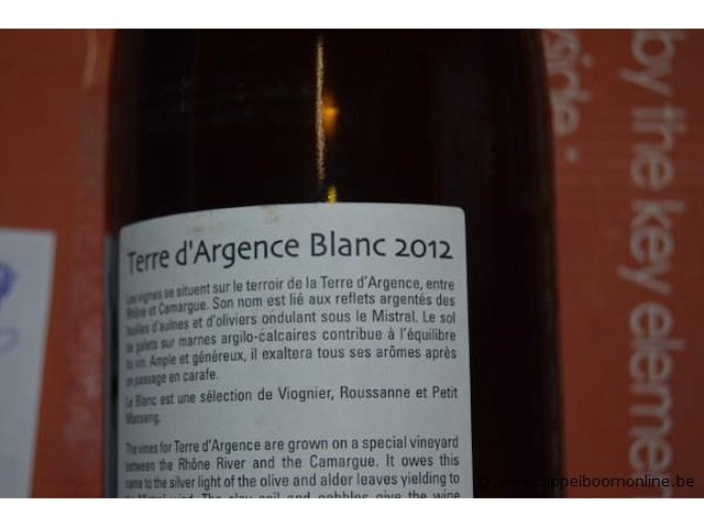30x fles witte wijn, domaine mourgue du gres, terre d'argence blanc 2012, 750ml - afbeelding 4 van  4