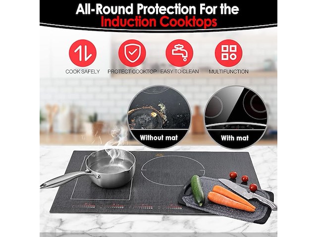 30x kitchenraku grote inductie-beschermingsmat - afbeelding 3 van  4