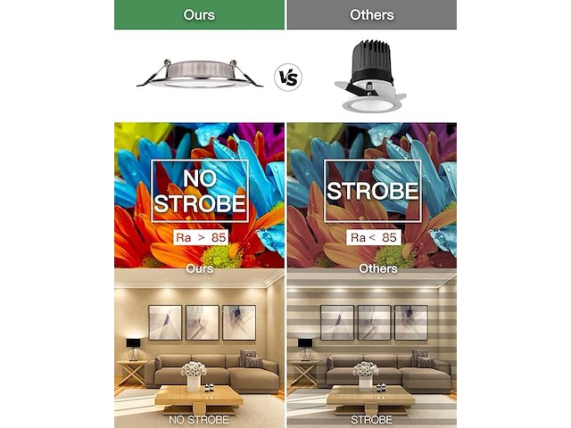 30x pack v 10 led inbouwspots warmwit - afbeelding 3 van  5