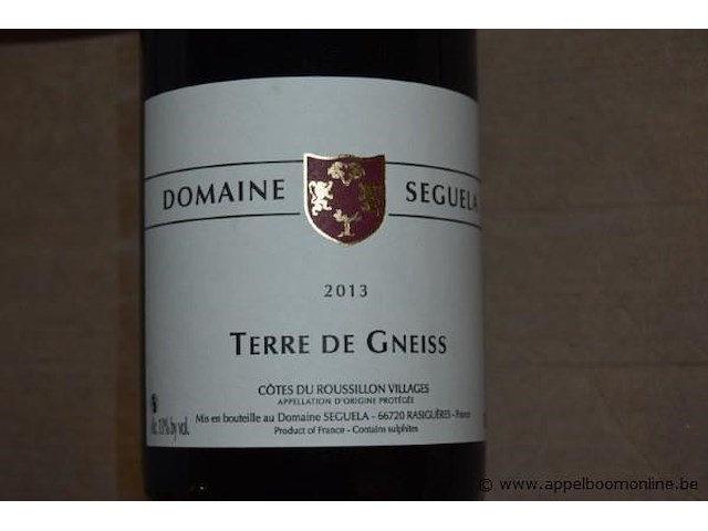 30x rode wijn domaine seguella terre de gneiss 2013, 750ml - afbeelding 2 van  3