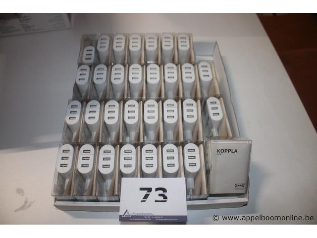 30x usb laders, ikea, koppla, 17w, werking niet gekend - afbeelding 1 van  2