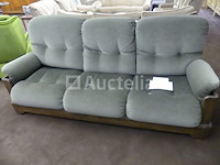 3+1+1 zitbank van hout en stoffen - afbeelding 1 van  6