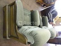 3+1+1 zitbank van hout en stoffen - afbeelding 3 van  6