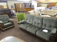 3+1+1 zitbank van hout en stoffen - afbeelding 4 van  6