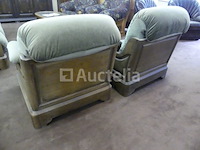 3+1+1 zitbank van hout en stoffen - afbeelding 5 van  6