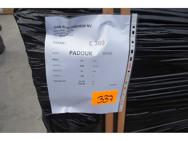 31,54 m² padouk gevelbekleding - afbeelding 4 van  5