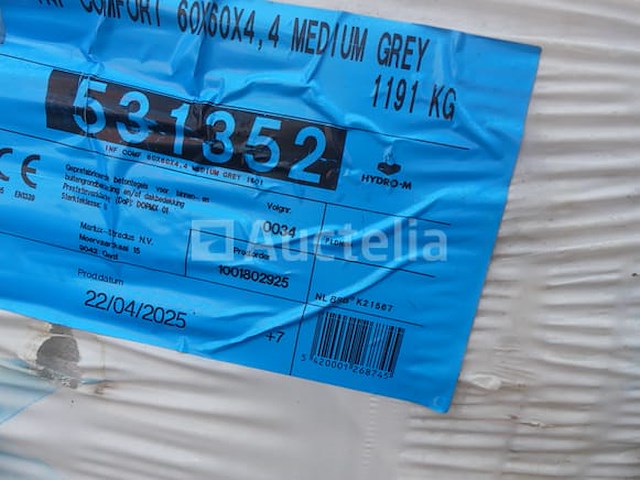 32 betonnen tegels 60x60x4,4 cm marlux confort medium grijs - afbeelding 4 van  4