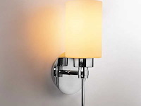 32 cm metalen wandlamp met zilverafwerking - afbeelding 1 van  7