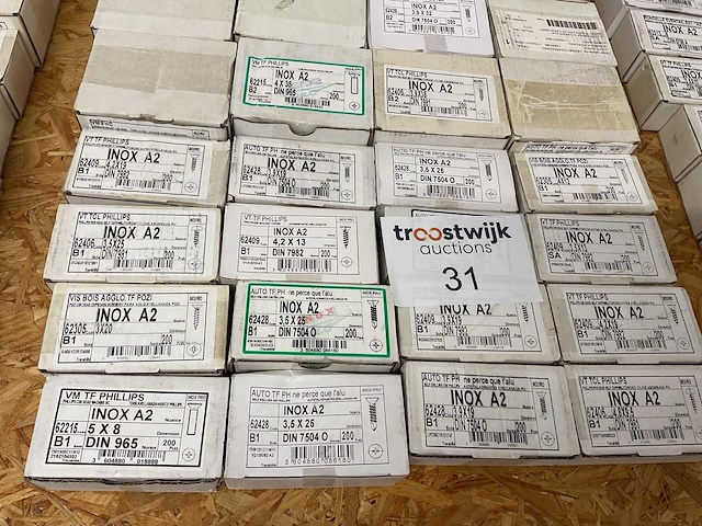 32 dozen inox hout schroeven - afbeelding 3 van  6