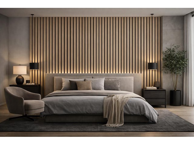 32.4m2 akoestisch wandpaneel cream 2700x600x21mm - afbeelding 2 van  3