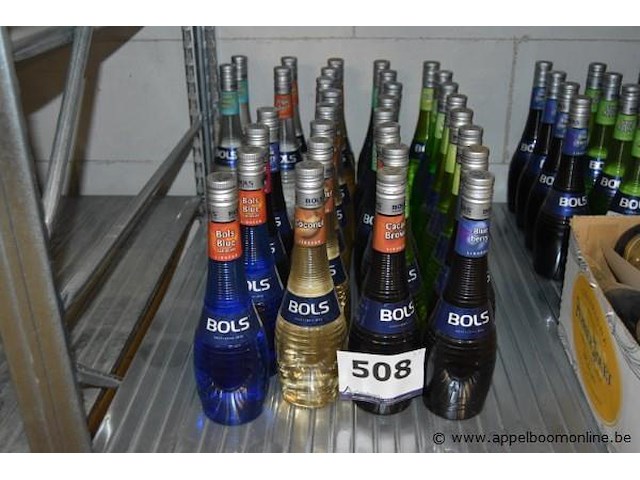 32x fles likeur, bols, diverse smaken - afbeelding 1 van  2