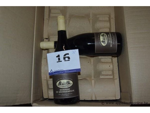 32x fles rode wijn, domaine de grangeneuve, cuvée de la truffière - afbeelding 1 van  2