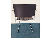 33 x howe 40/4 design vergaderstoel by david rowland (blauw/grijs) - afbeelding 2 van  7