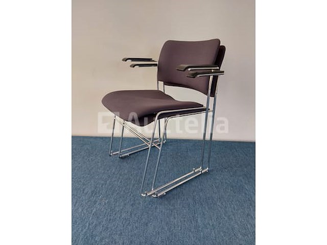 33 x howe 40/4 design vergaderstoel by david rowland (blauw/grijs) - afbeelding 5 van  7