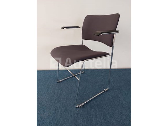33 x howe 40/4 design vergaderstoel by david rowland (blauw/grijs) - afbeelding 6 van  7