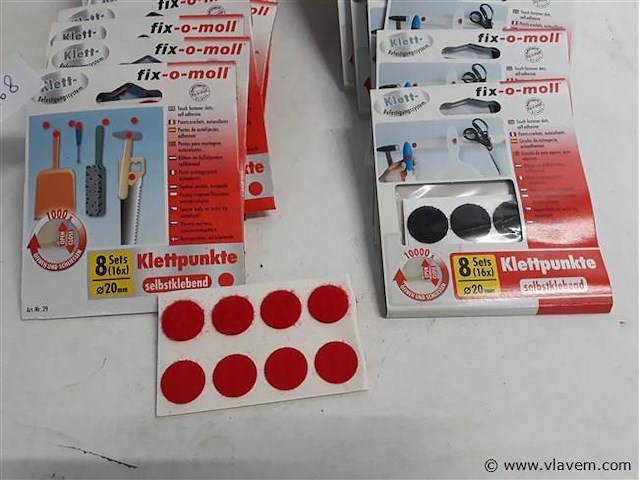 34 x klithechting pads rond 20mm 8 sets - afbeelding 2 van  2