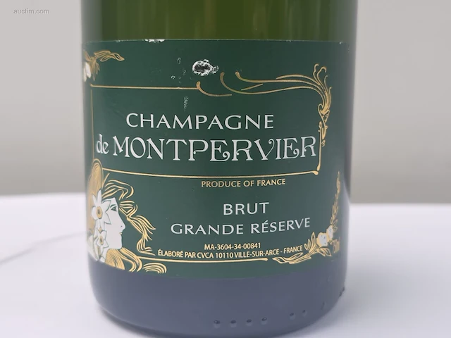 (34x) fles(sen) champagne de montpervier brut... - afbeelding 3 van  5