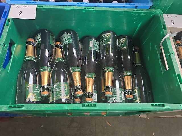 (34x) fles(sen) champagne de montpervier brut... - afbeelding 5 van  5