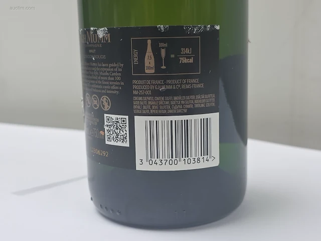 (34x) fles(sen) champagne g.h. mumm brut cordon... - afbeelding 5 van  7