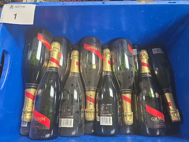 (34x) fles(sen) champagne g.h. mumm brut cordon... - afbeelding 7 van  7