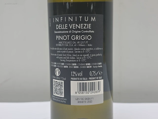 (34x) fles(sen) infinitum pinot grigio delie... - afbeelding 5 van  7