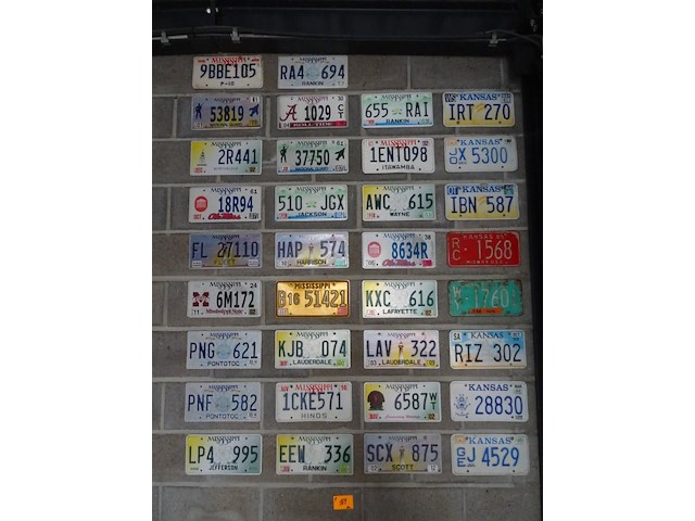 34x metalen amerikaanse nummerplaat - afbeelding 1 van  6