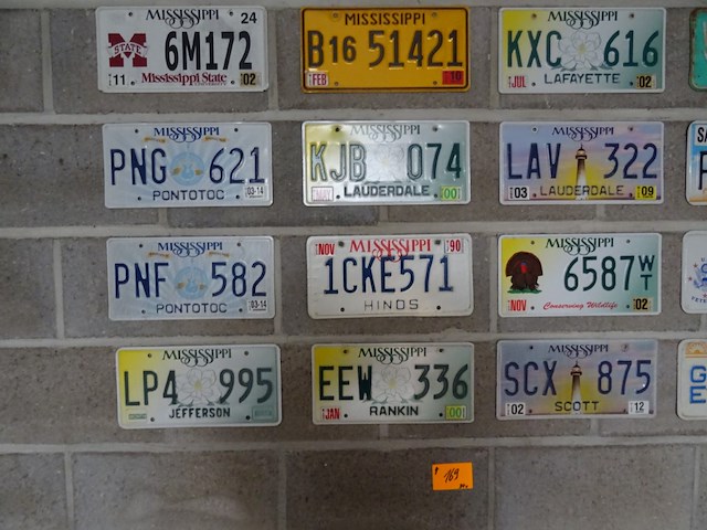 34x metalen amerikaanse nummerplaat - afbeelding 2 van  6