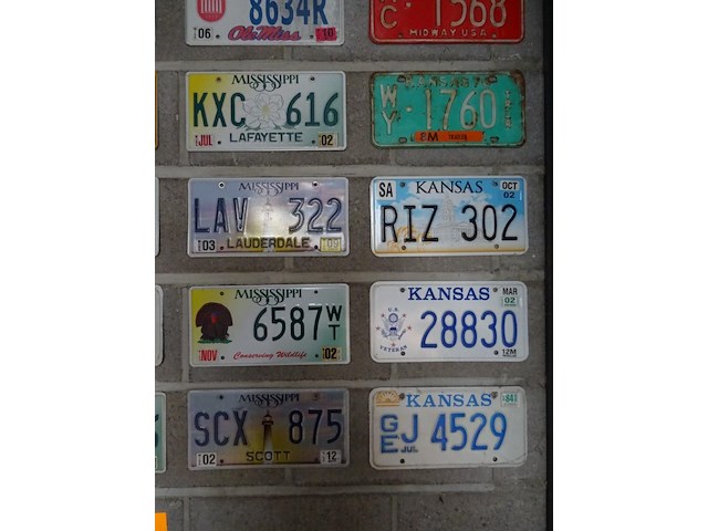 34x metalen amerikaanse nummerplaat - afbeelding 4 van  6