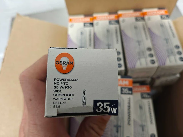 34x osram powerball hci-tc g8.5 (mix 35w & 70w) - keramische metaalhalogeen winkelverlichting (nieuw in doos) - afbeelding 3 van  6