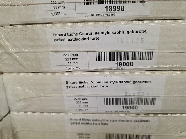 (34x) paletten diverse partijen eiken vloer,... - afbeelding 3 van  39