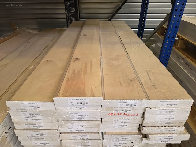 (34x) paletten diverse partijen eiken vloer,... - afbeelding 6 van  39