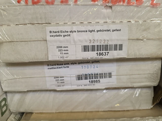 (34x) paletten diverse partijen eiken vloer,... - afbeelding 8 van  39