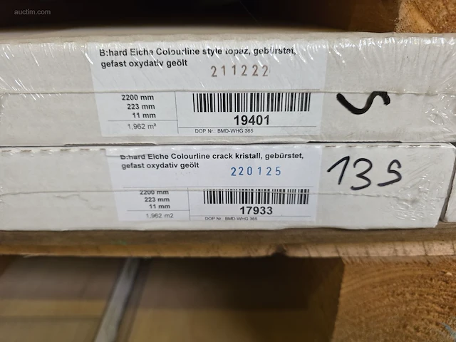 (34x) paletten diverse partijen eiken vloer,... - afbeelding 9 van  39