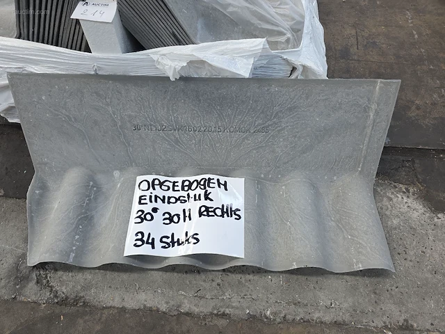 (34x) vezelcement hulpstukken voor golfplaten svk - afbeelding 1 van  2