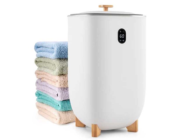 35 l elektrische handdoekverwarmer met timer - wit - afbeelding 2 van  7