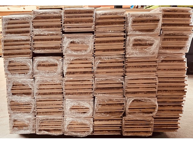35,8m² zebarano half massief parket 4zijden tand en groef - afbeelding 4 van  5