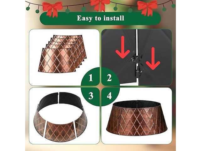 35x kerstboom omranding 120cm - afbeelding 2 van  4