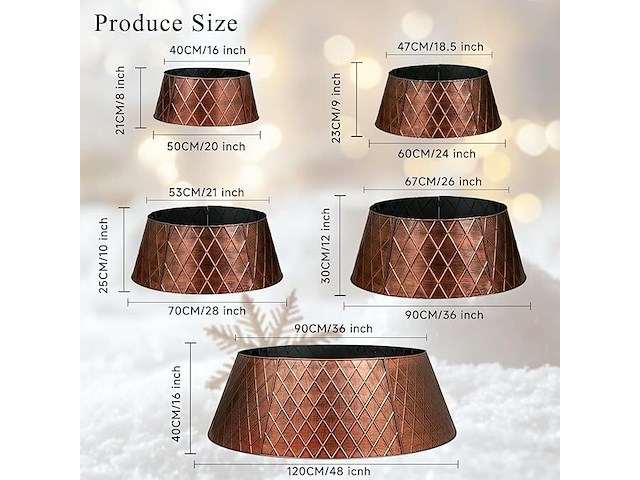 35x kerstboom omranding 120cm - afbeelding 4 van  4