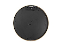 (35x) moscirkel 75 cm kleur limoengroen / aluminium frame met hout look wanddecoratie - afbeelding 5 van  5