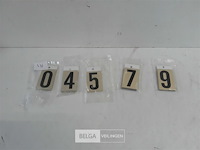 36 x zelfklevende cijfers alu 6x4 cm mix - afbeelding 2 van  3
