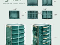 360' draaibaar sieradendoos groen - afbeelding 2 van  4