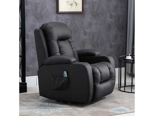 360° verwarmde elektrische massage- en ontspanningsstoel - afbeelding 2 van  5