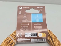 (360x) gevlochten stoffen snoer, 3 m –... - afbeelding 3 van  5