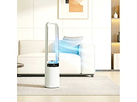 36db stille kolomventilator, torenslaapkamerventilator, 93,3 cm hoog, 45° oscillerend, 3 versnellingen, wit - afbeelding 1 van  2
