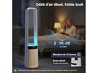 36db stille kolomventilator, torenslaapkamerventilator, 93,3 cm hoog, 45° oscillerend, 3 versnellingen, wit - afbeelding 5 van  7