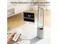 36db stille kolomventilator, torenslaapkamerventilator, 93,3 cm hoog, 45° oscillerend, 3 versnellingen, wit - afbeelding 7 van  7