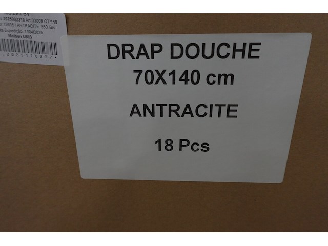 36x douchehanddoek antraciet - afbeelding 4 van  5