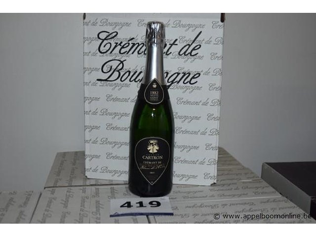 36x fles crémant de bourgogne, joseph cartron, blanc de noirs brut, 75cl - afbeelding 1 van  3